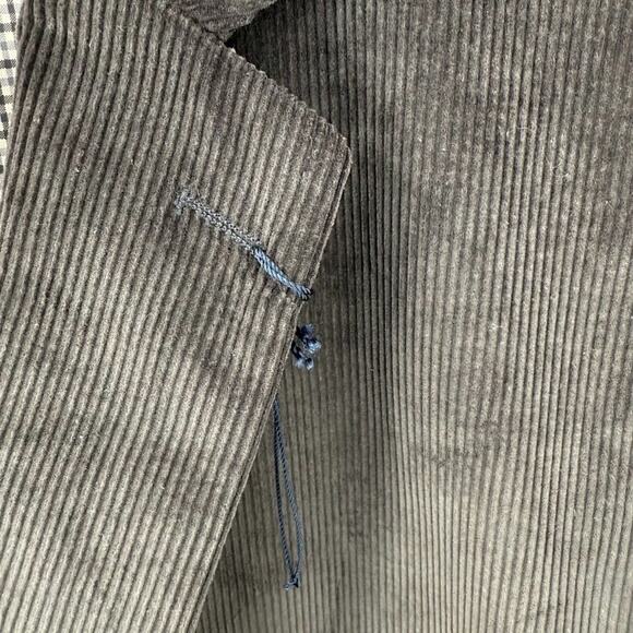 Saddlebred Heritage Corduroy Blazer Gray 54L Big & Tall 2-Button Sport Coat - Picture 5 of 10